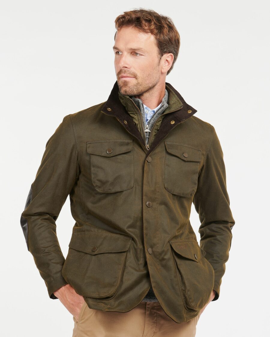 BARBOUR OGSTON WAXED COTTON JACKET