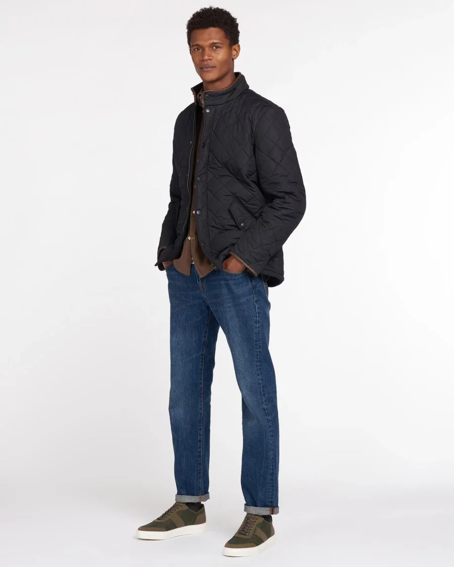BARBOUR POWELL QUILTED JACKET NAVY
