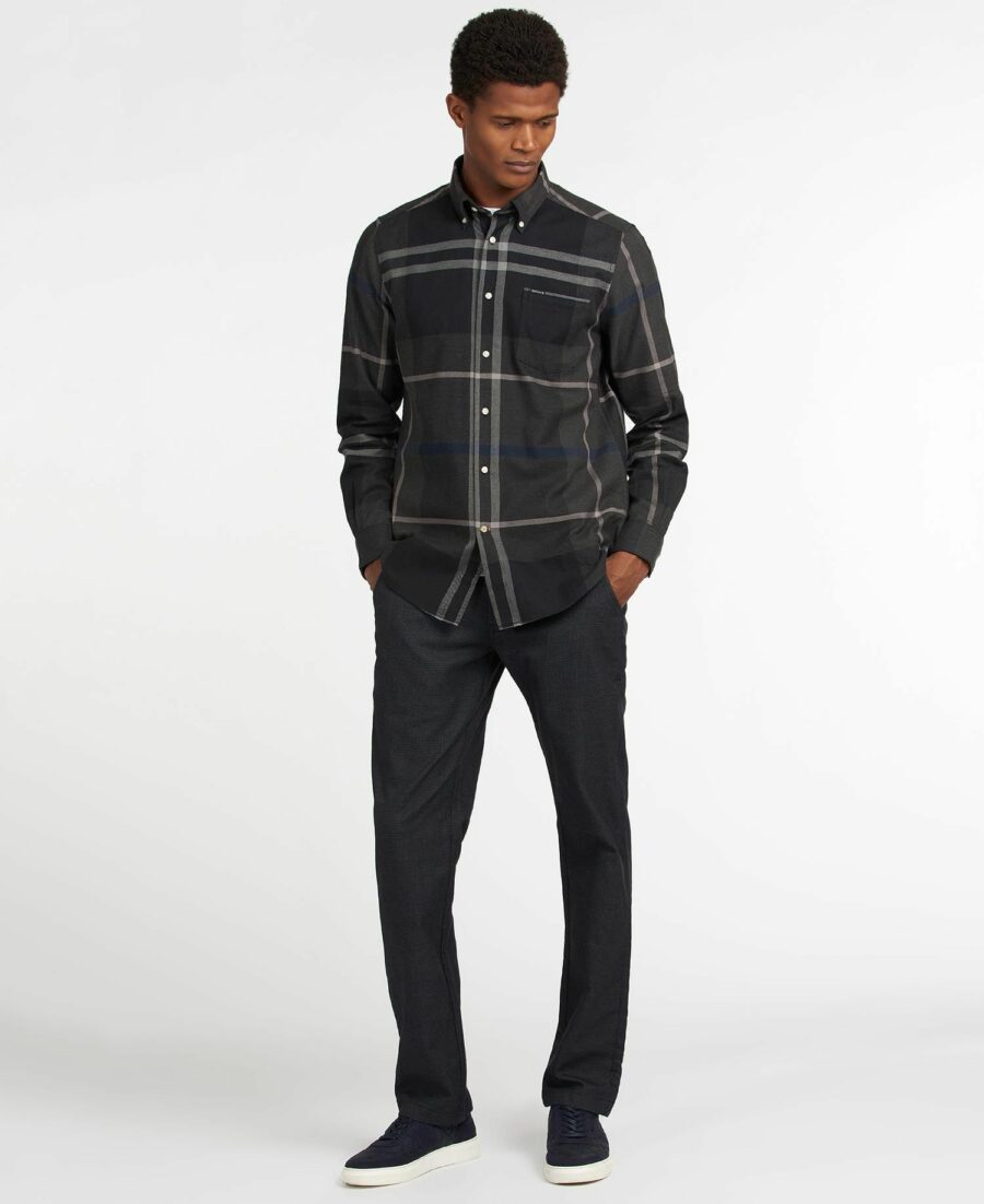 BARBOUR DUNOON TAILORED SHIRT - GRAPHITE