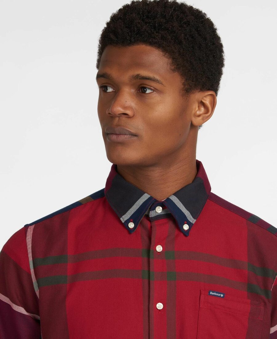 BARBOUR DUNOON TAILORED SHIRT - RED
