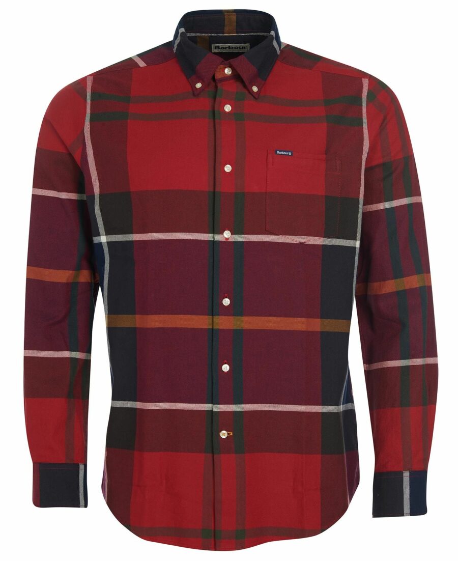 BARBOUR DUNOON TAILORED SHIRT - RED