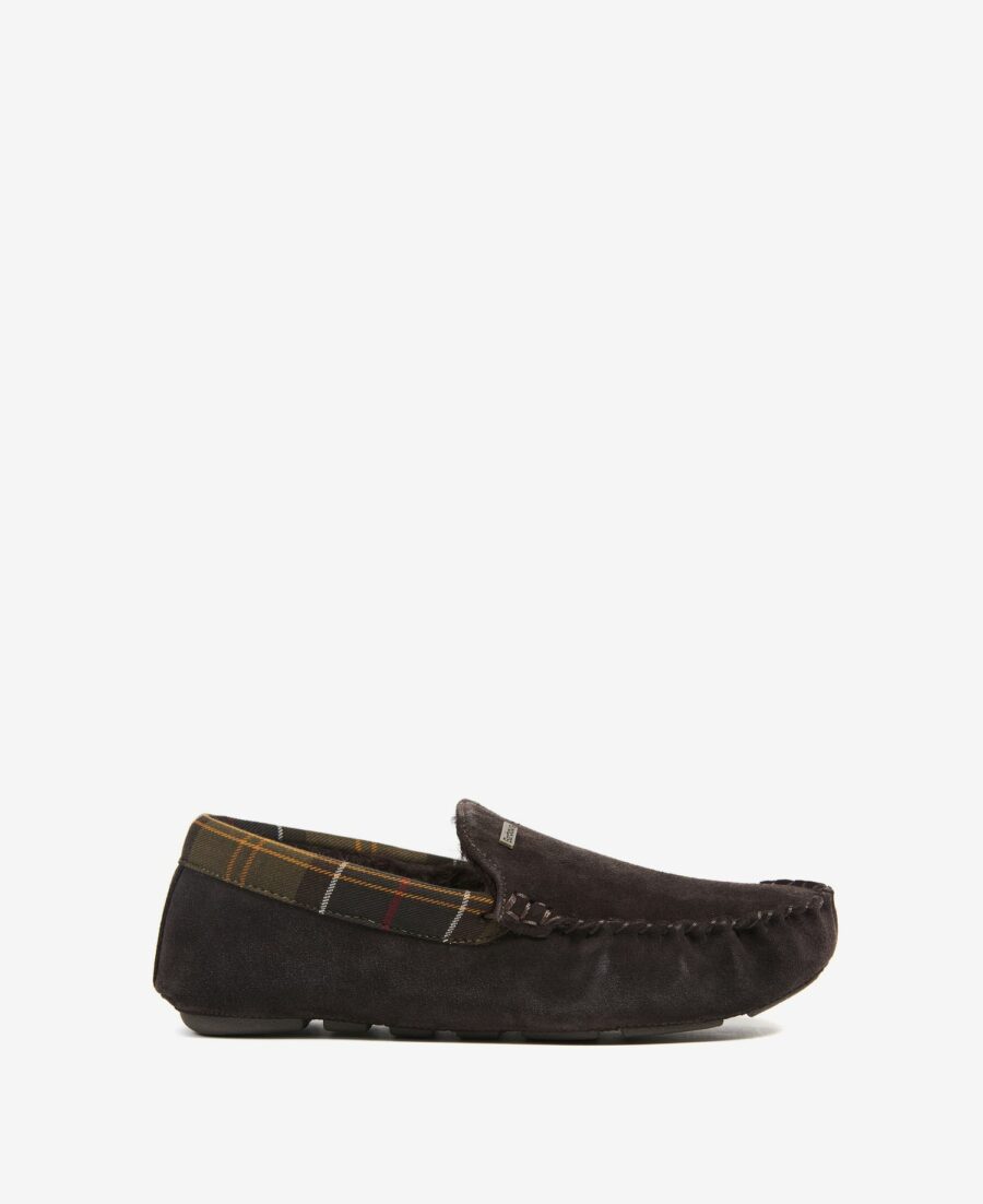 BARBOUR MONTY SLIPPERS BROWN