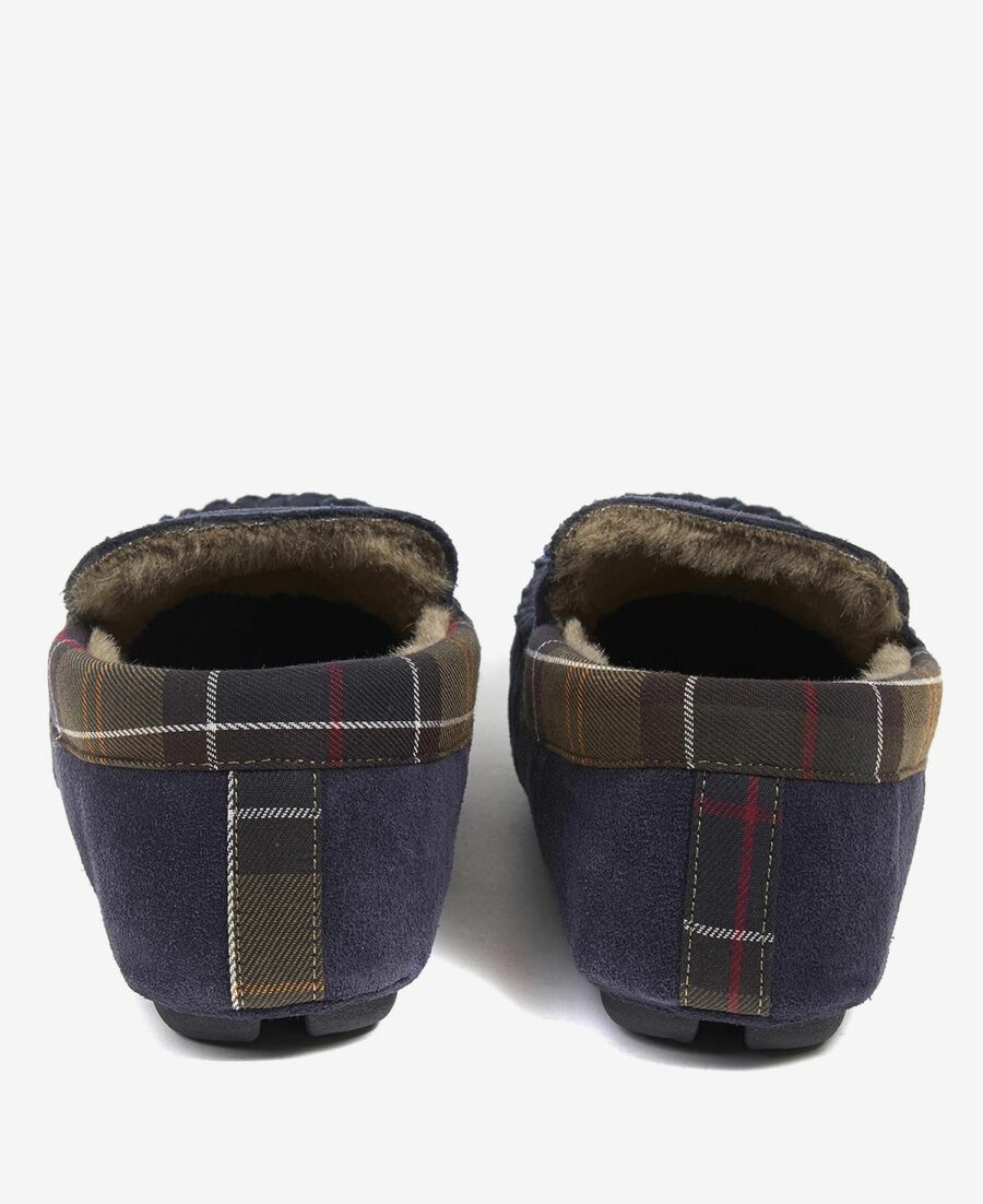 BARBOUR MONTY SLIPPERS NAVY