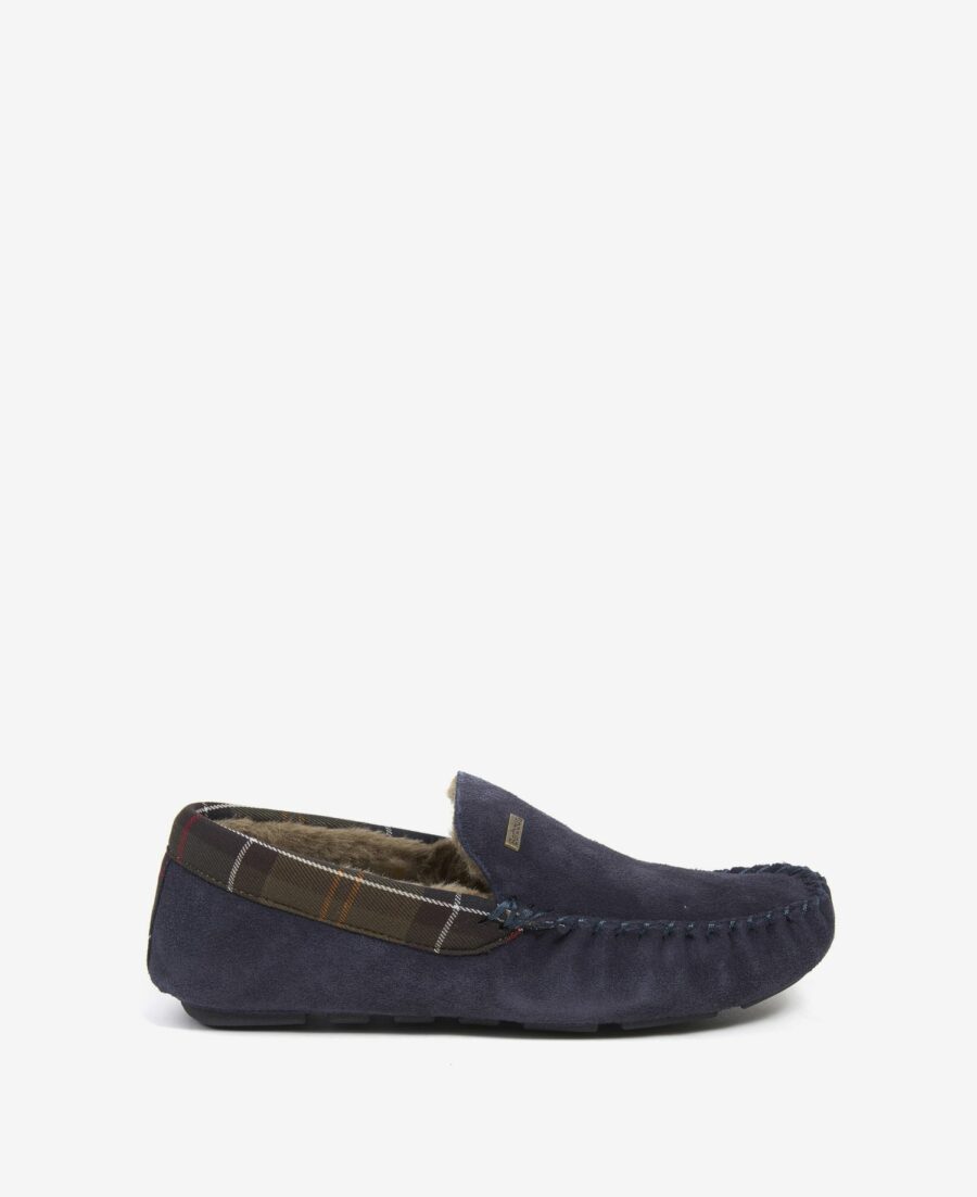 BARBOUR MONTY SLIPPERS NAVY