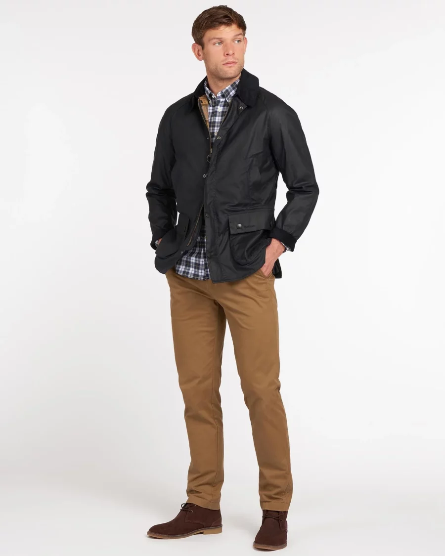 BARBOUR ASHBY WAX JACKET NAVY