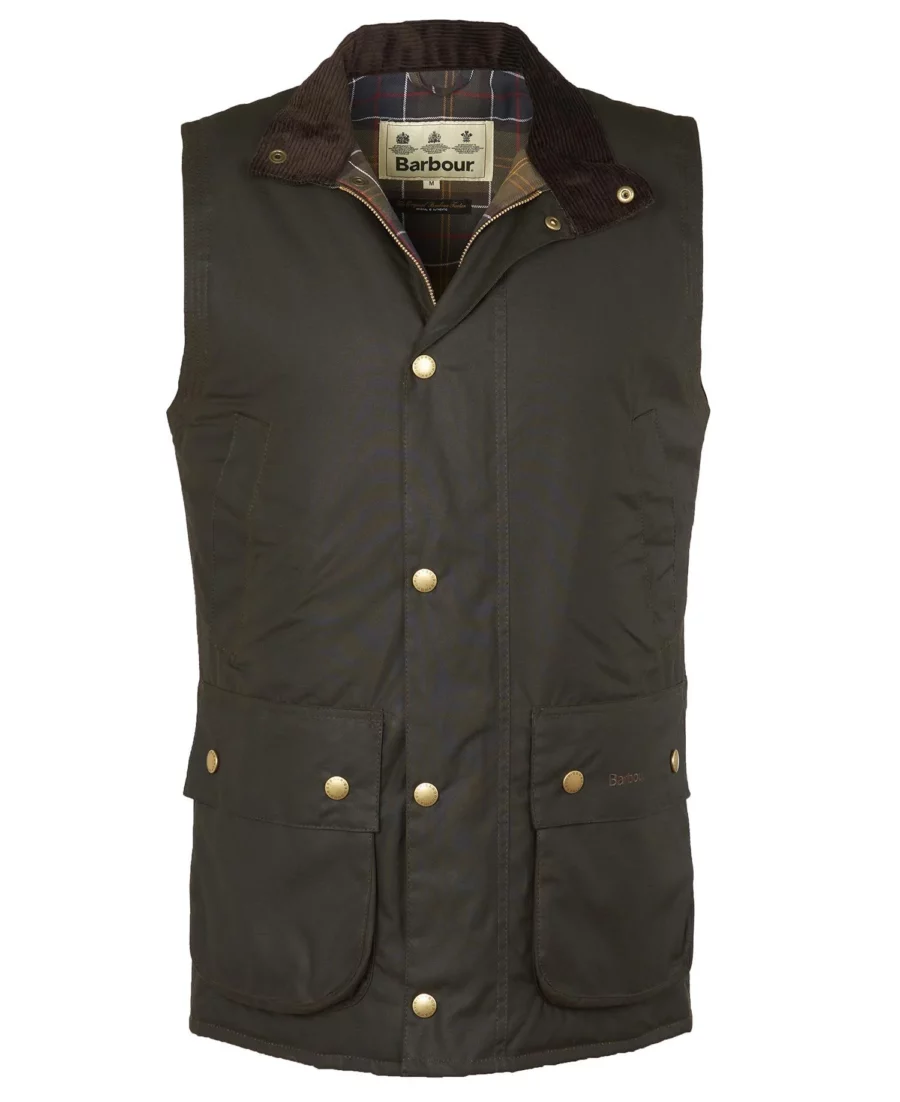 BARBOUR NEW WESTMORLAND WAX GILET OLIVE