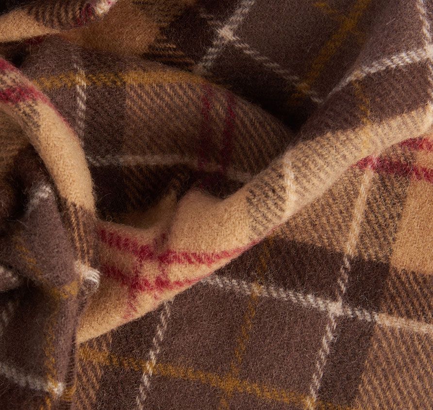 BARBOUR TARTAN LAMBSWOOL SCARF MUTED
