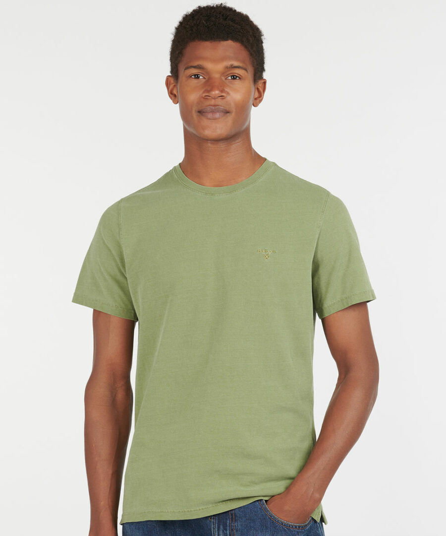 BARBOUR GARMENT DYED TEE GREEN