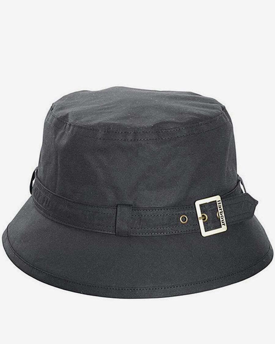 BARBOUR KELSO WAX BELTED HAT BLACK