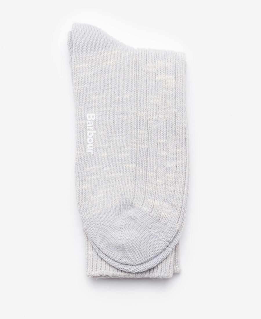 Barbour Colour Twist Socks-Grey