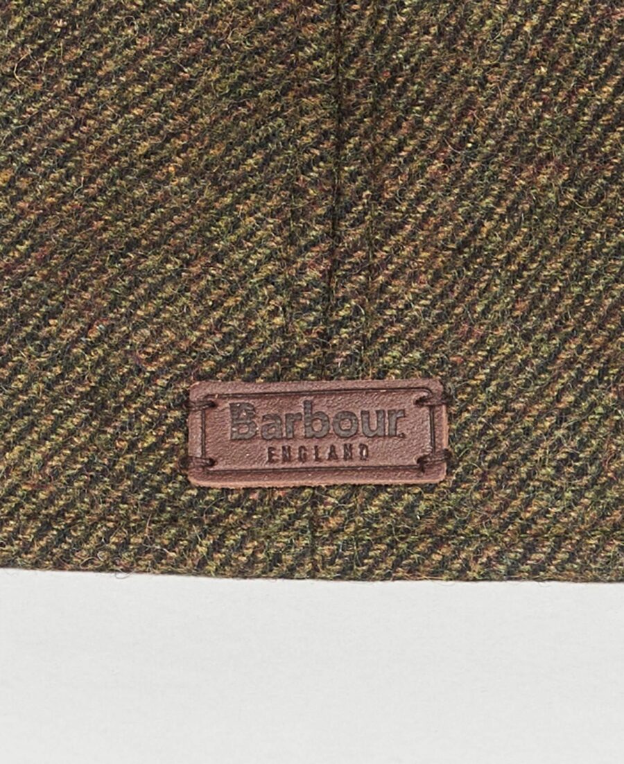 BARBOUR CLAYMORE BAKER BOY HAT-Olive Twill