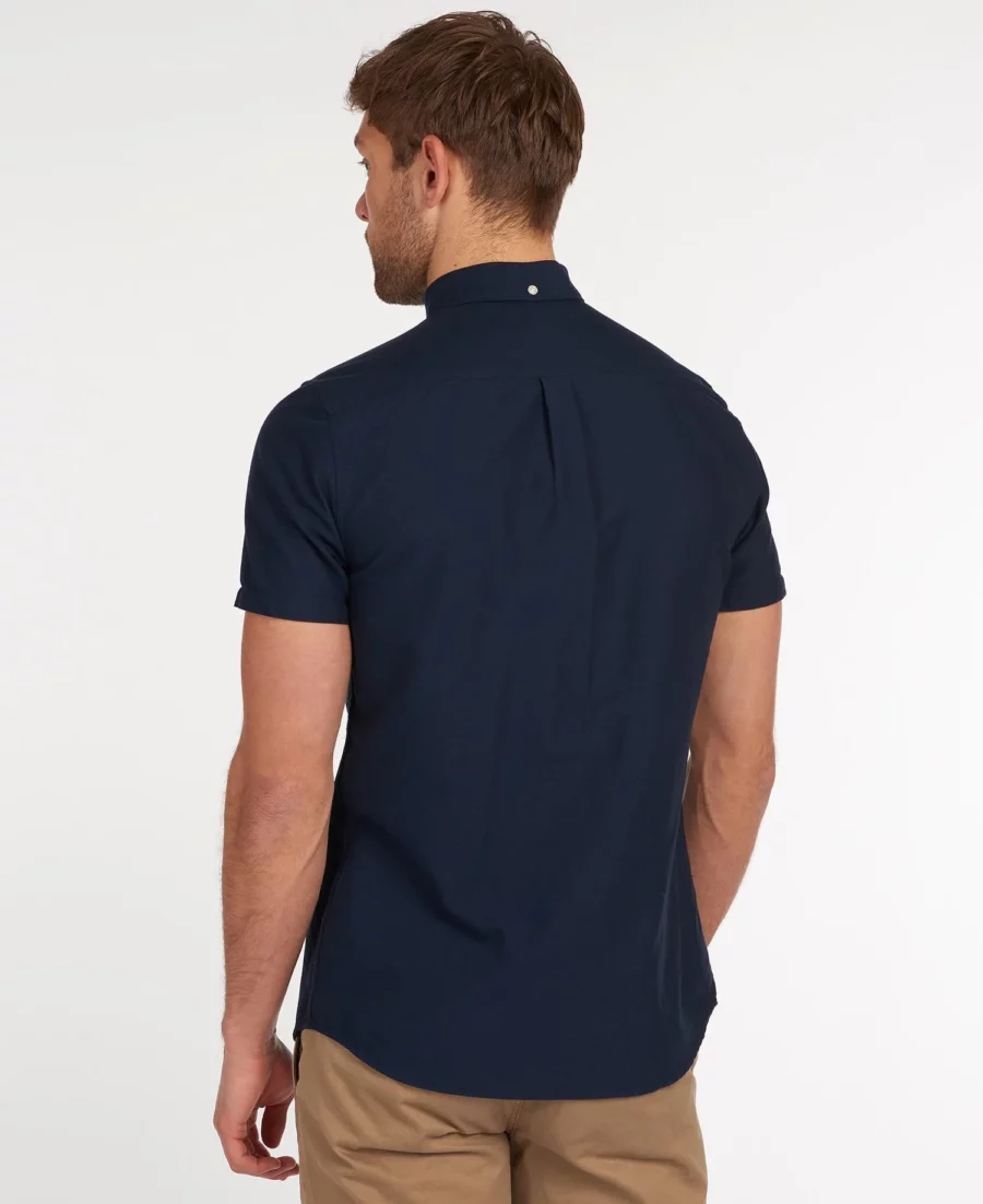 Barbour Oxford 3 Short Sleeved Tailored Shirt: Navy