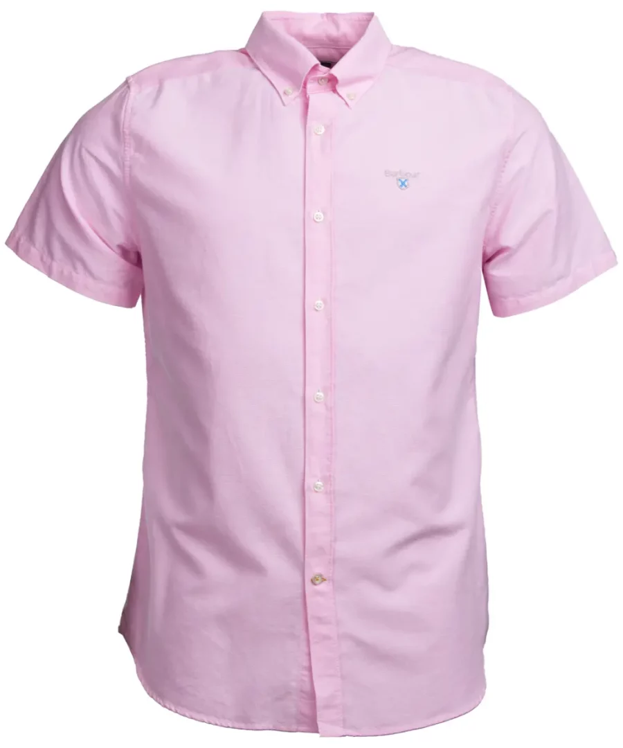 Barbour Oxford 3 Short Sleeved Tailored Shirt: Pink