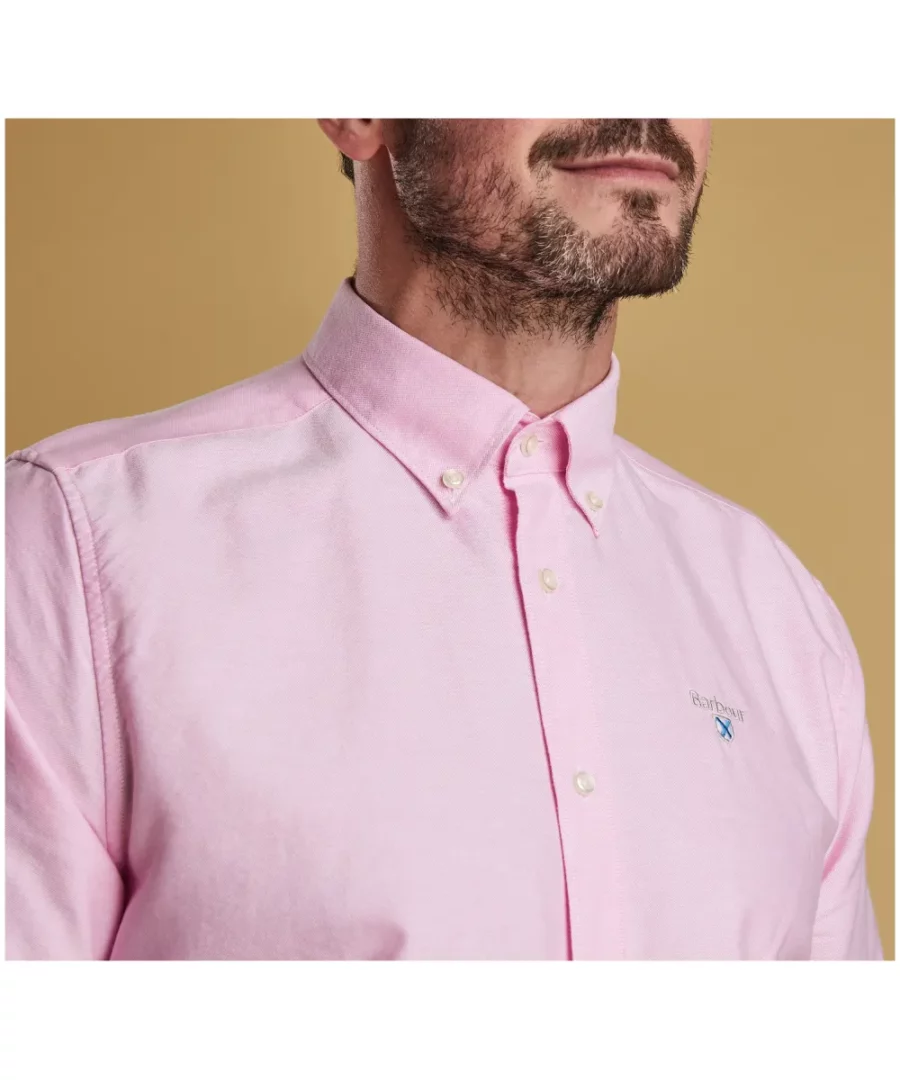 Barbour Oxford 3 Short Sleeved Tailored Shirt: Pink