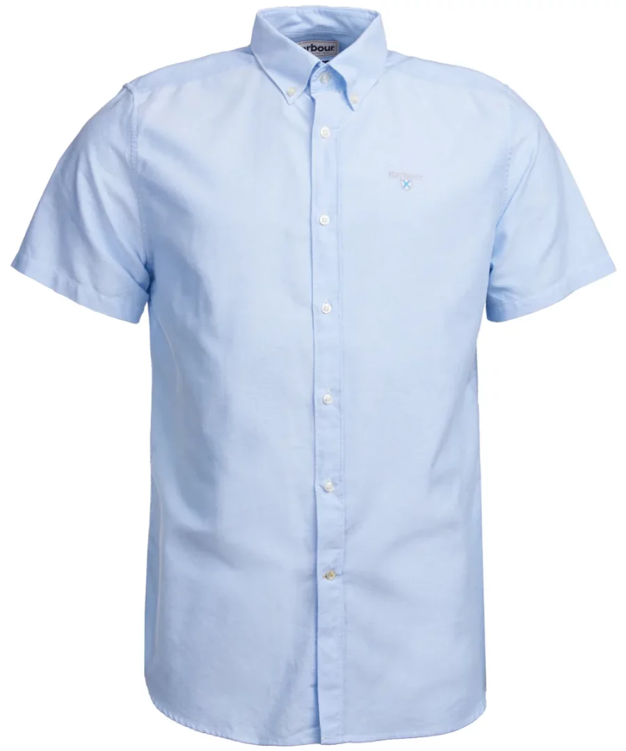 Barbour Oxford 3 Short Sleeved Tailored Shirt-Sky
