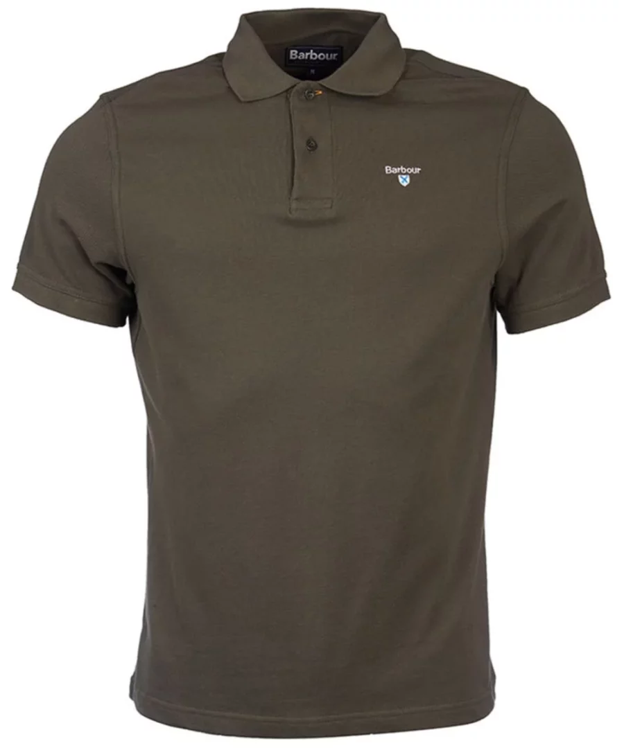 Barbour Sports Polo-Dk Olive