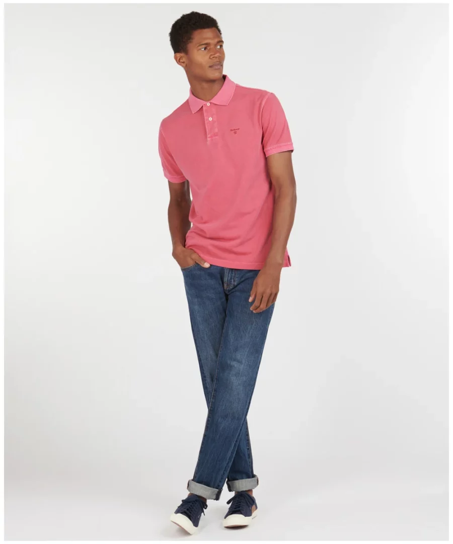 Barbour Washed Sports Polo-Fuchsia