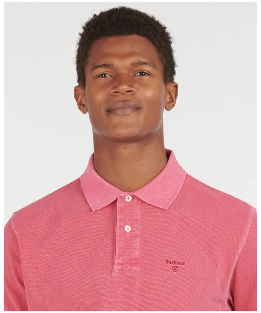 Barbour Washed Sports Polo-Fuchsia