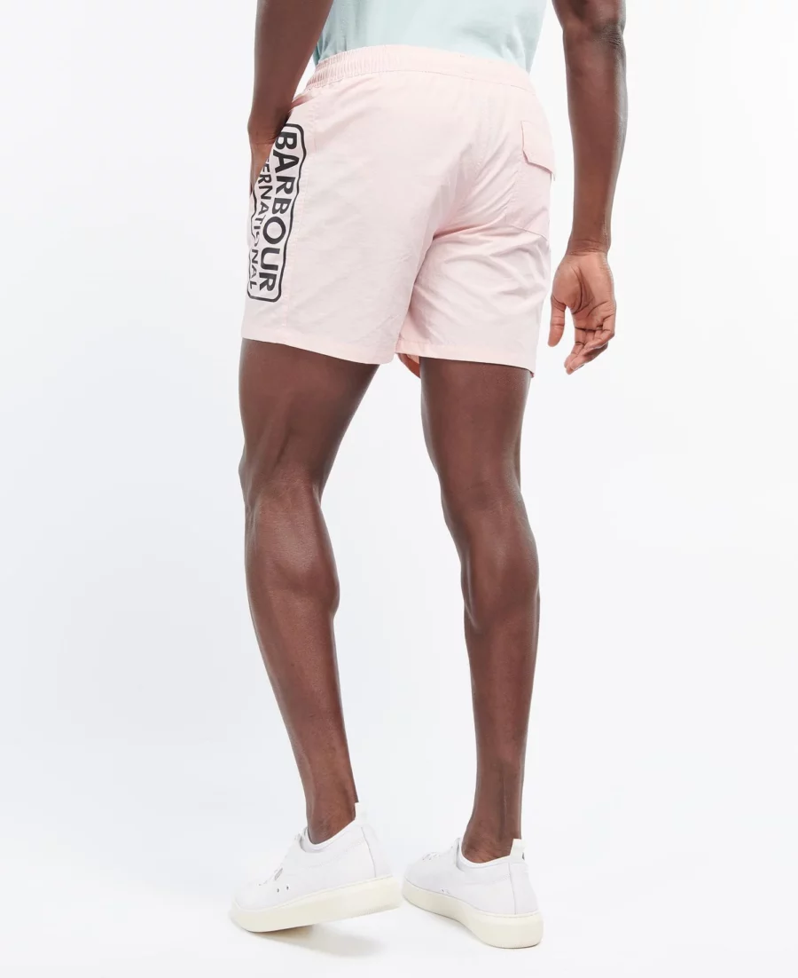 B.Intl Large Logo Swim Shorts- Pink Cinder
