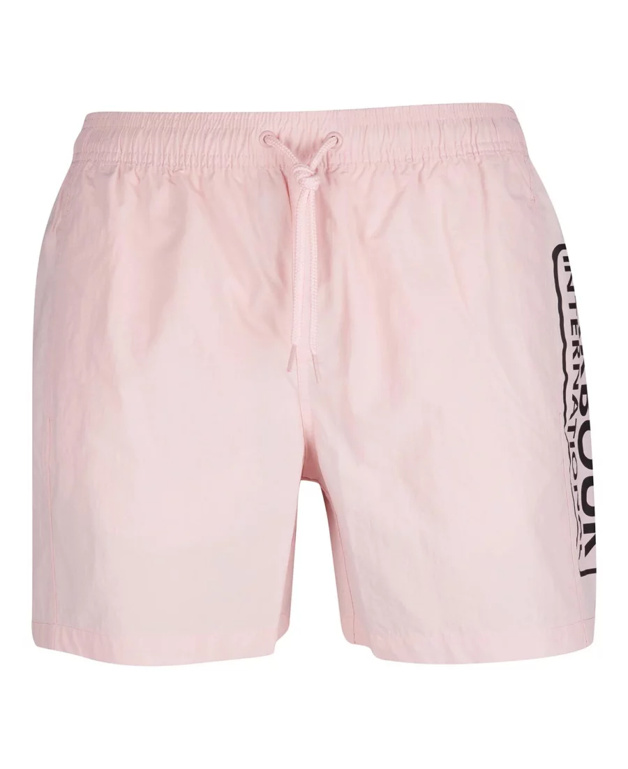 B.Intl Large Logo Swim Shorts- Pink Cinder