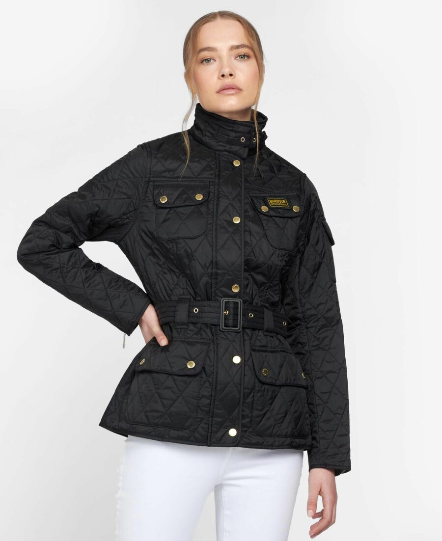 Barbour International Ladies Quilted Jacket- Black
