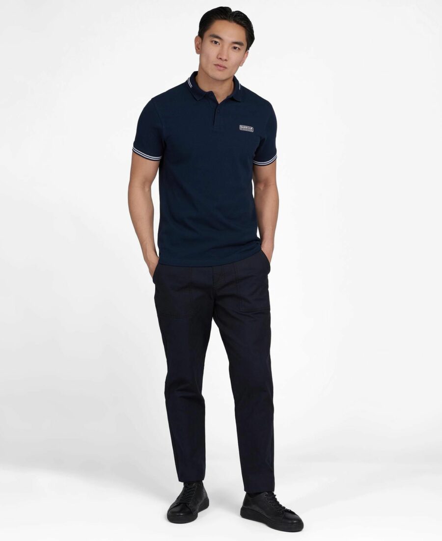 Barbour International Essential Tipped Polo- Navy