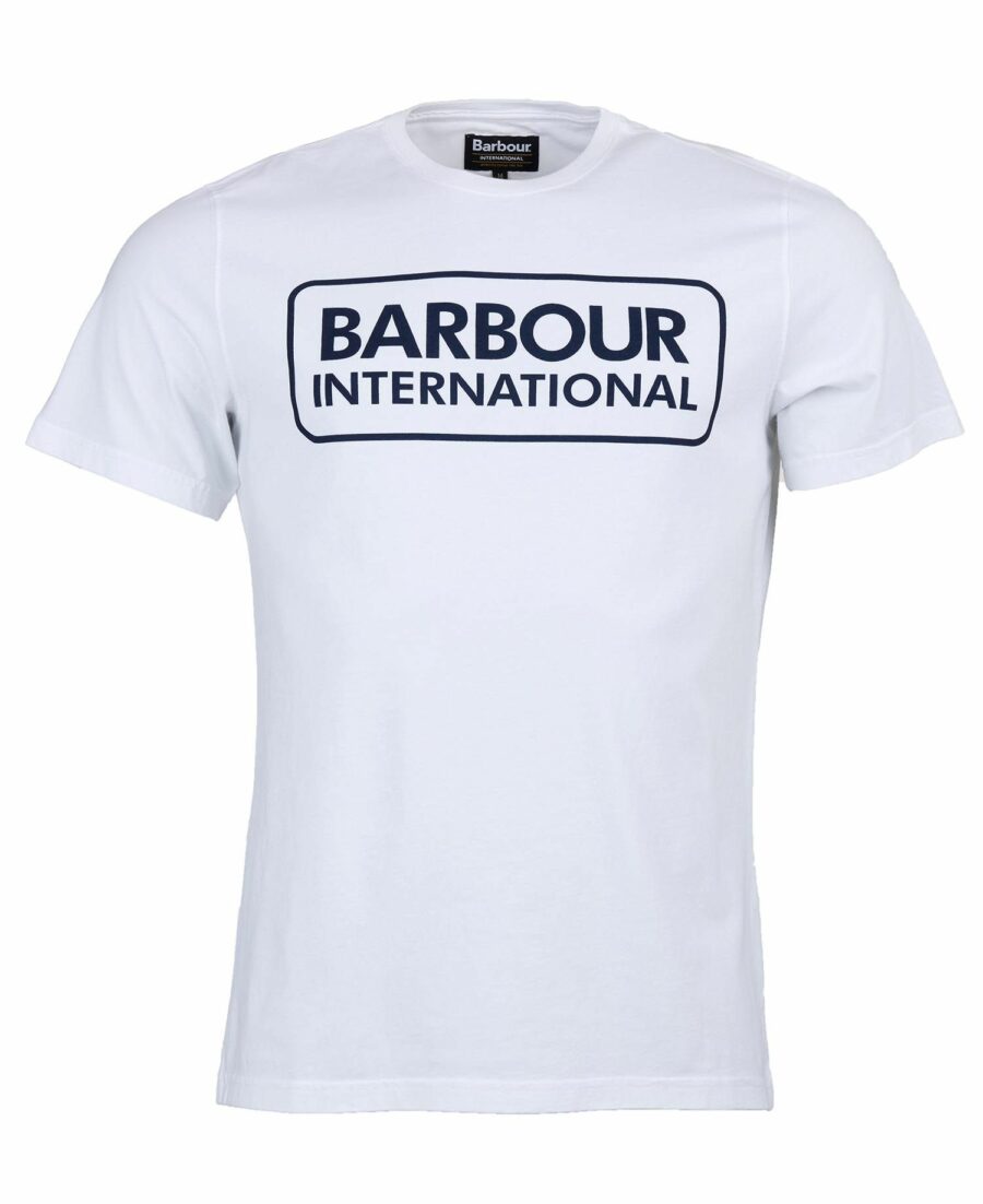 Barbour International Essential Large Logo T-Shirt-White