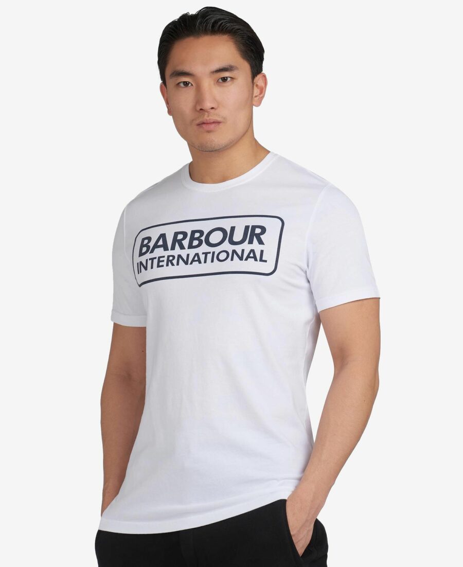 Barbour International Essential Large Logo T-Shirt-White