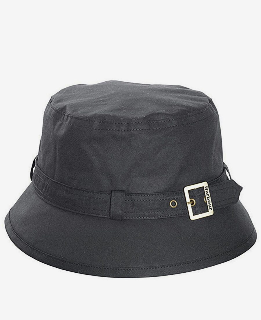 Barbour Kelso Wax Belted Hat-Black