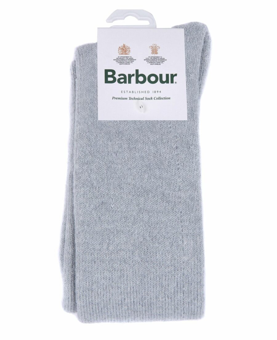 Barbour Ladies Wellington Knee Socks-Lt Grey