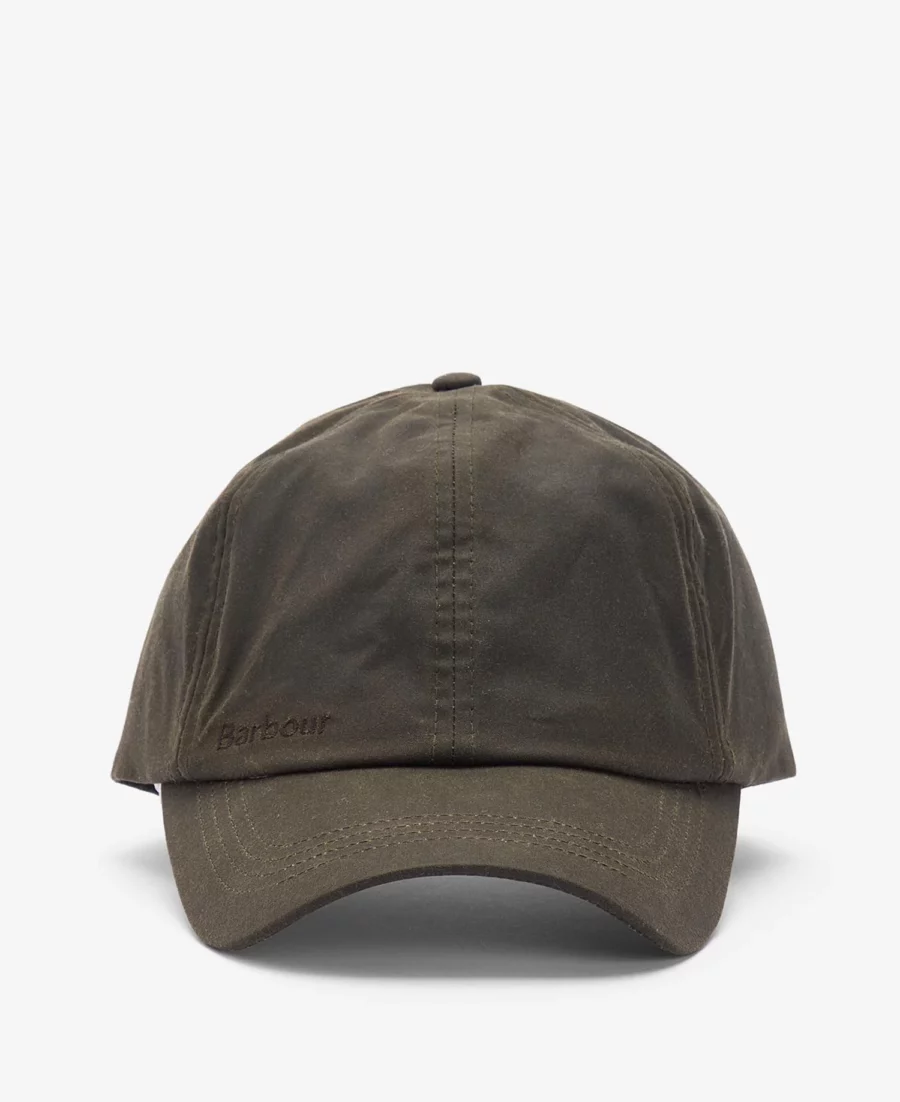 Barbour Wax Sports Cap-Olive