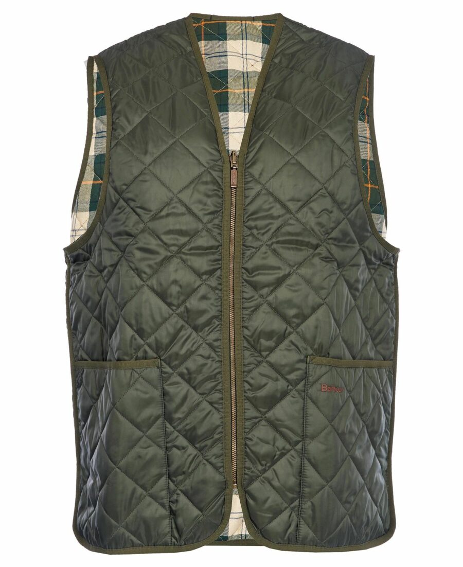 0.Barbour Quilted Waistcoat/Zip In Liner: Olive/Ancient