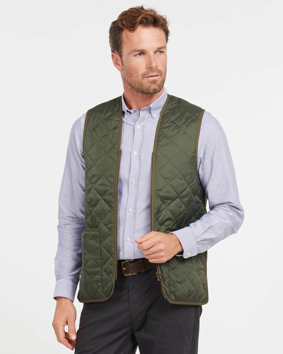 0.Barbour Quilted Waistcoat/Zip In Liner: Olive/Ancient