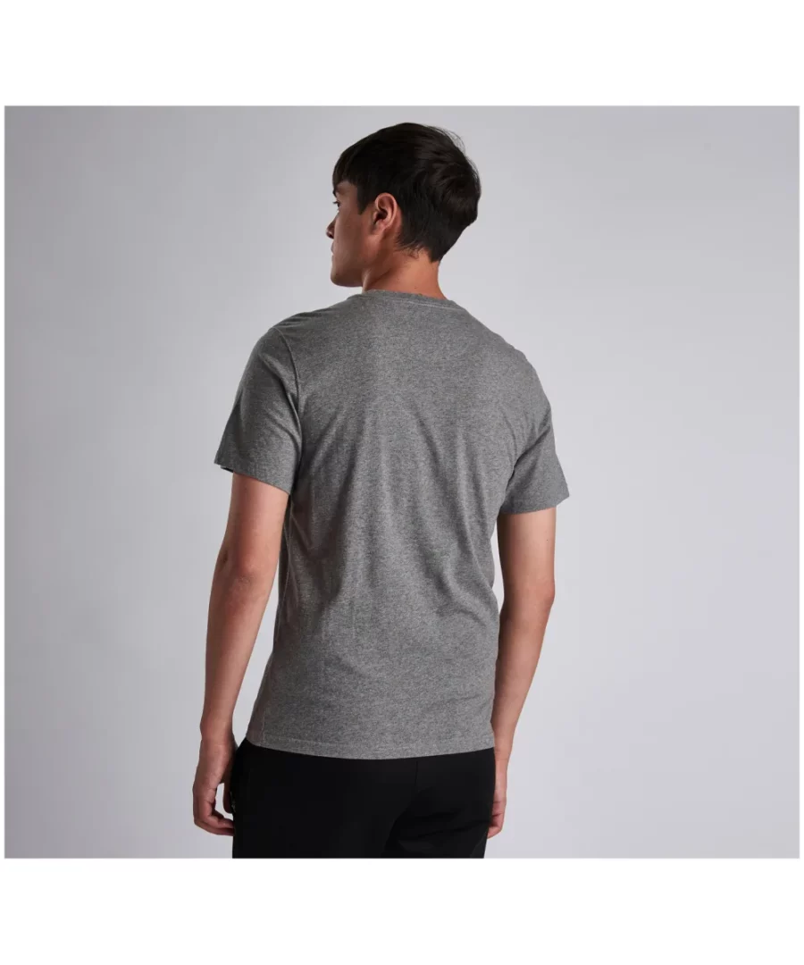 0.Barbour International Small Logo Tee: Anthracite