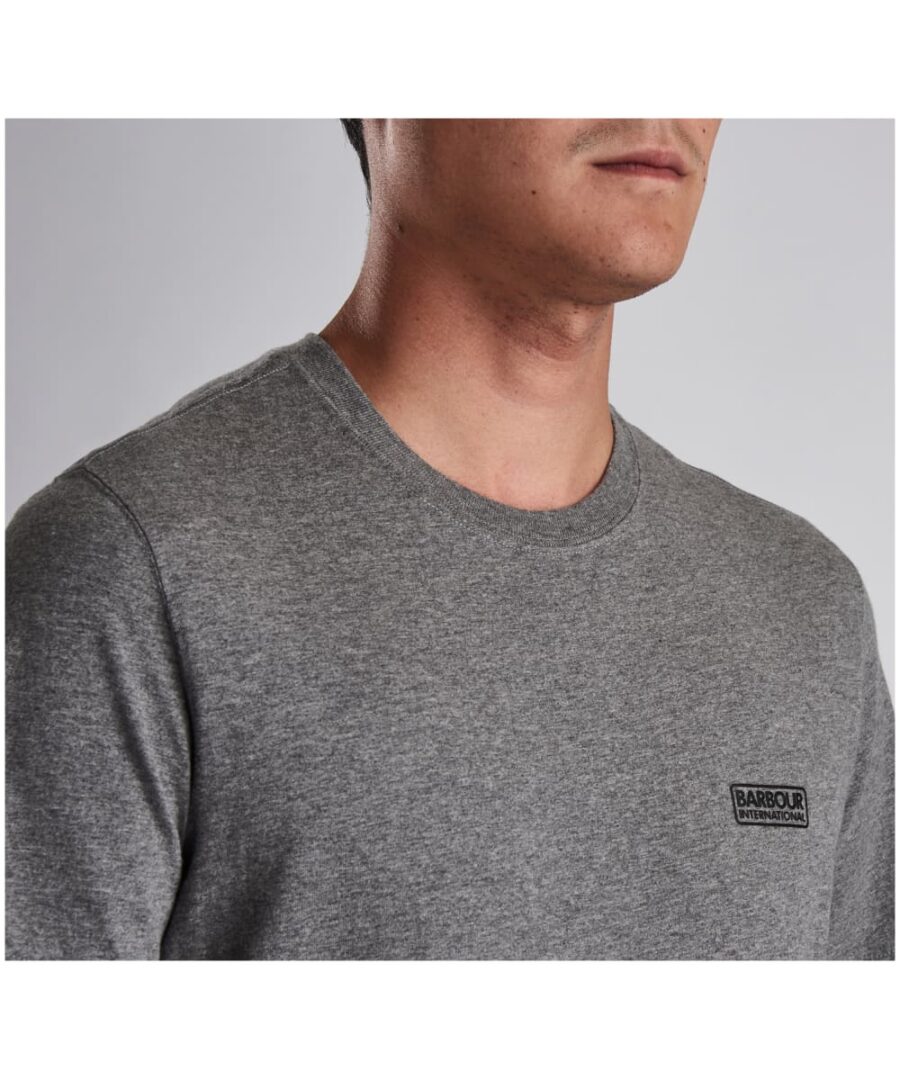 0.Barbour International Small Logo Tee: Anthracite