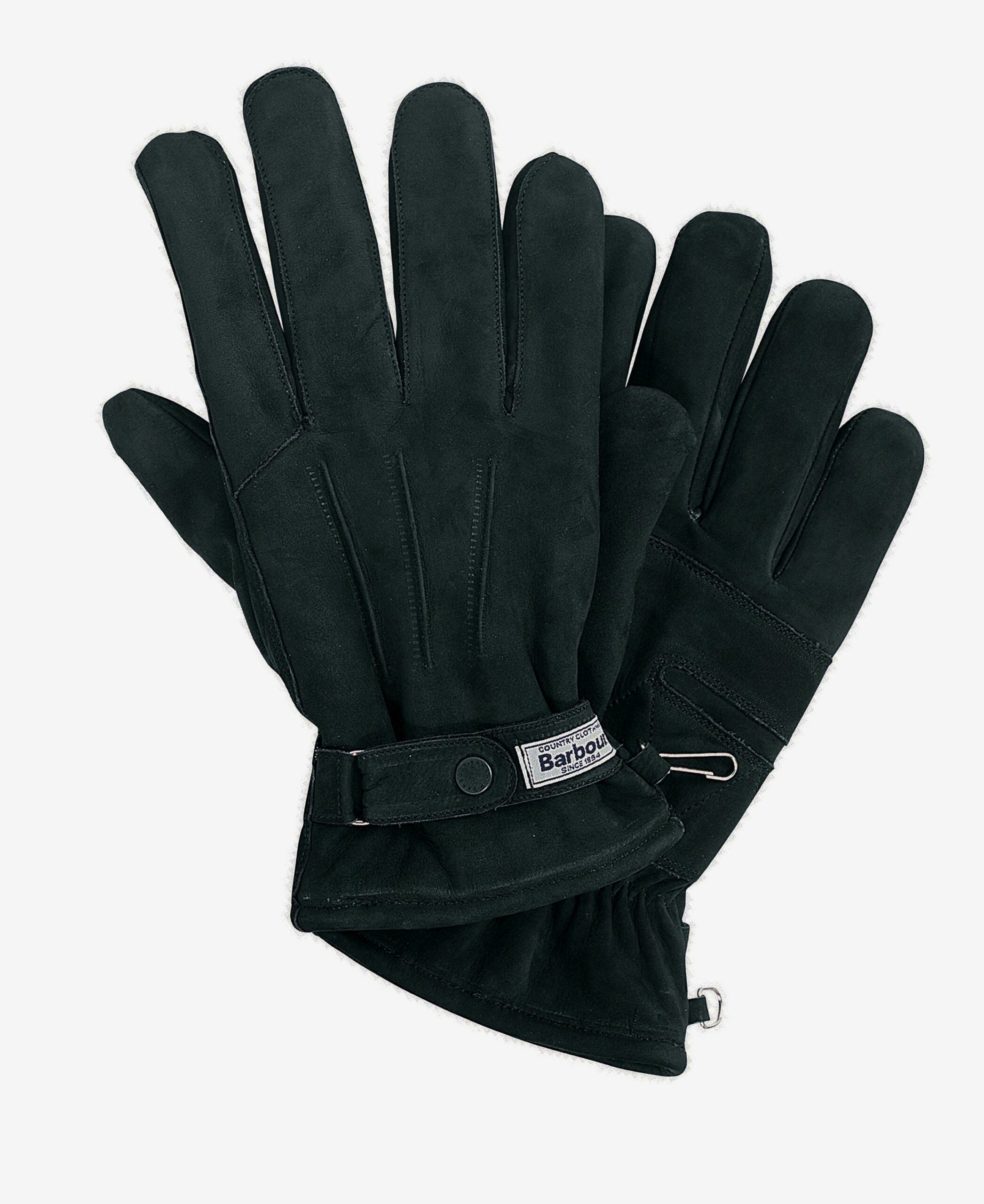 Barbour Insulated Leather Gloves-Black - Aston Bourne