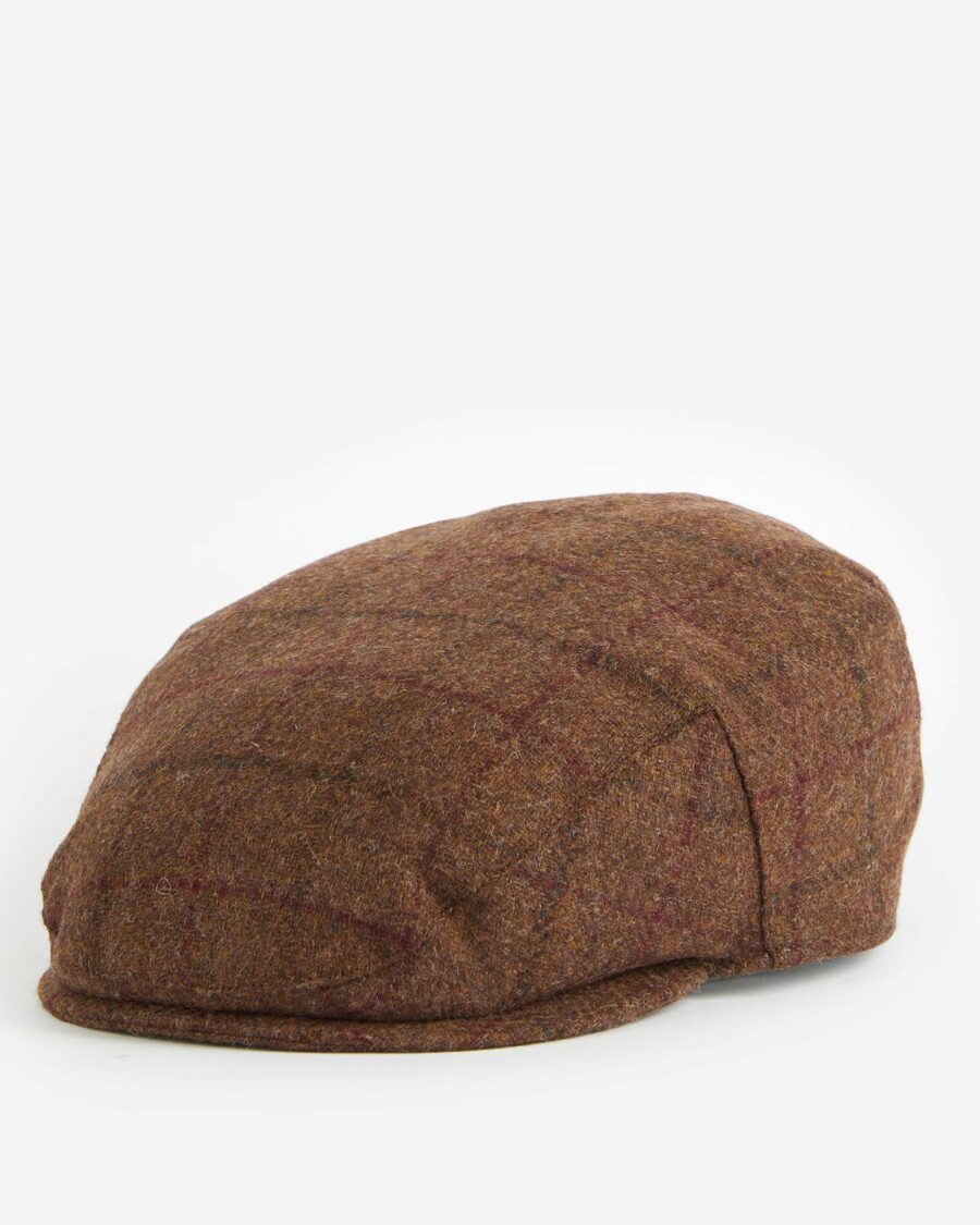 Barbour Crieff Flat Cap-Brown Check