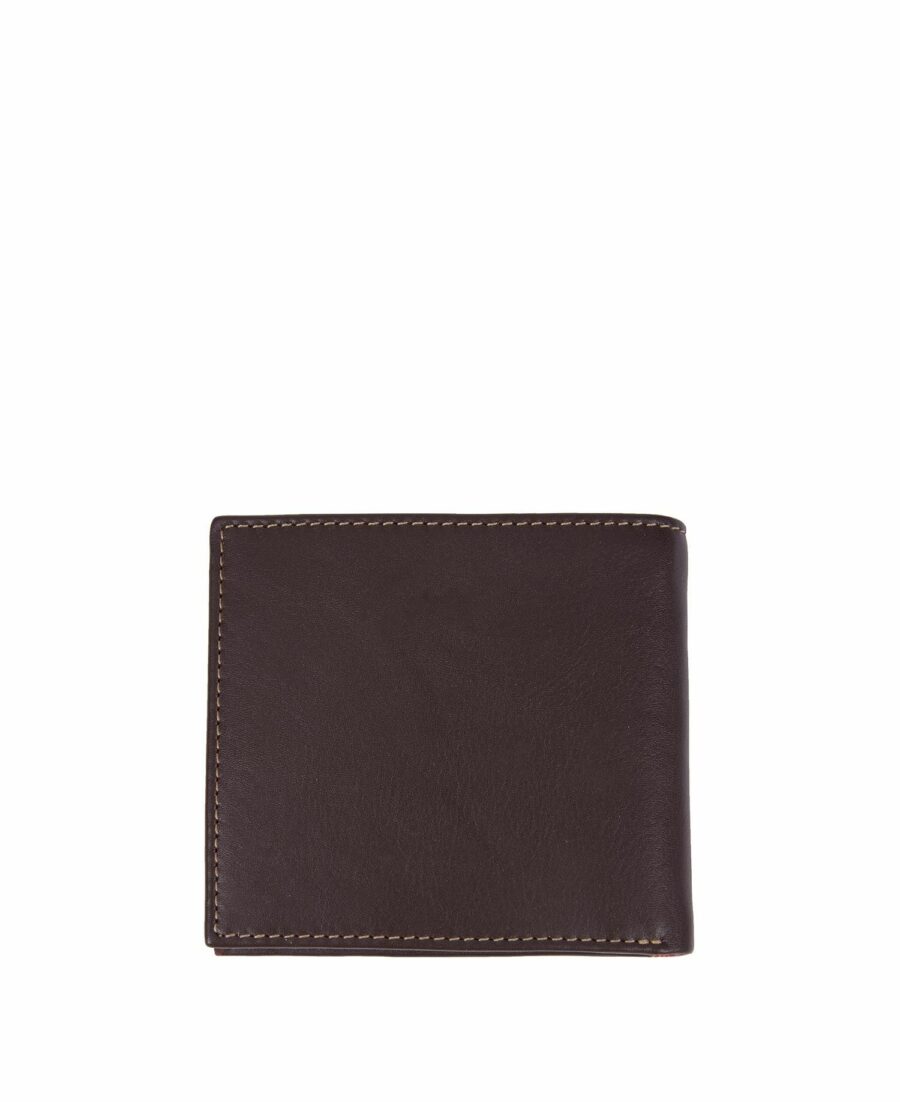 Barbour Elvington Leather Billfold Coin Wallet-Brown/Tan