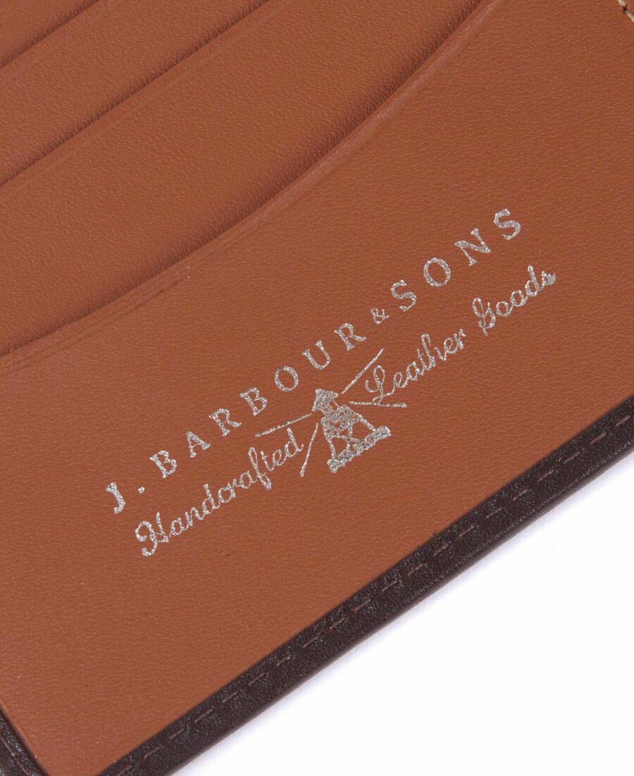 Barbour Elvington Leather Billfold Coin Wallet-Brown/Tan