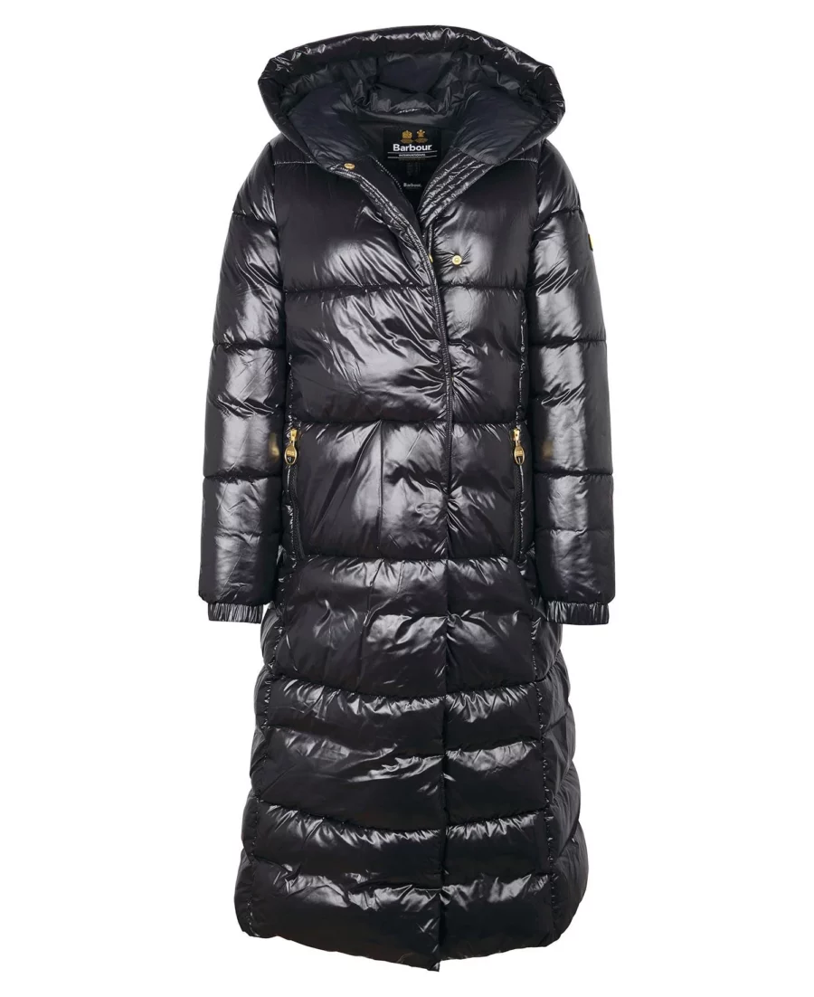 B.Intl Aldea Shine Quilted Jacket-Black Gloss