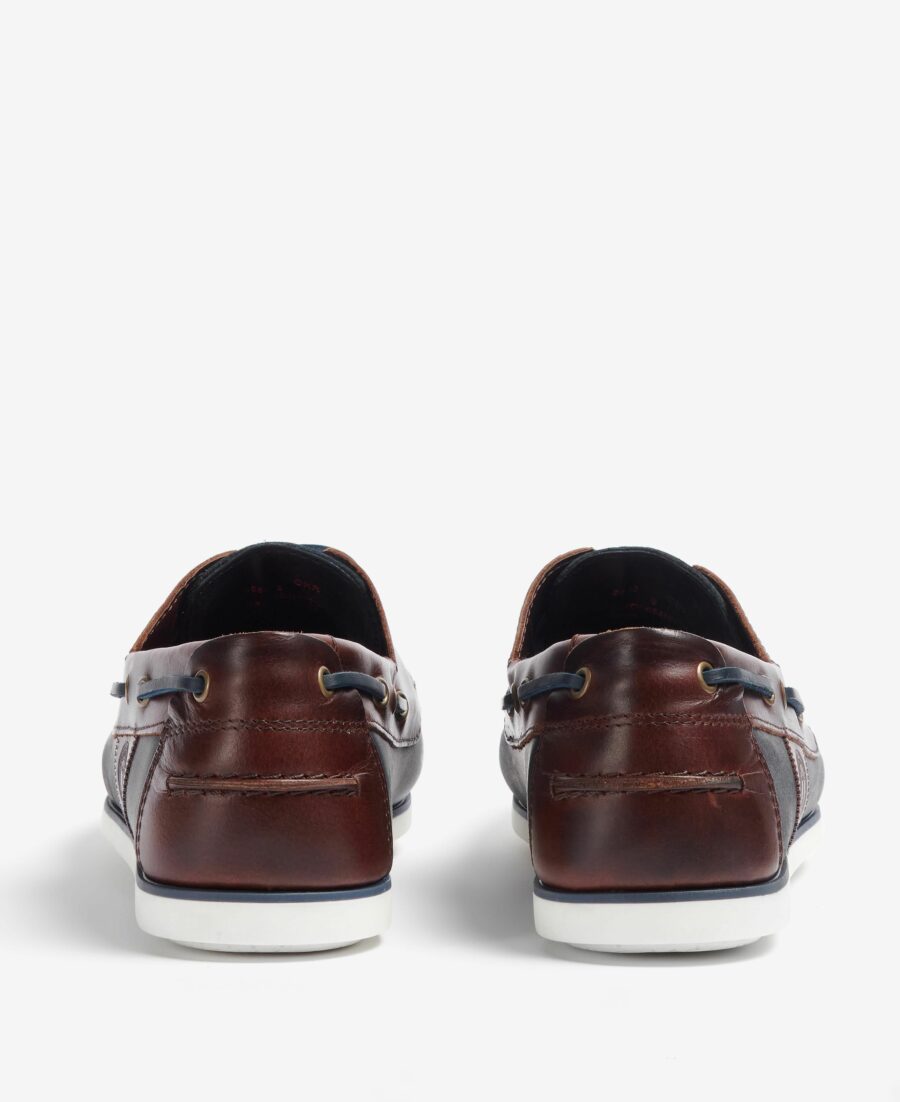 Barbour Wake Boat Shoes-Navy/Brown