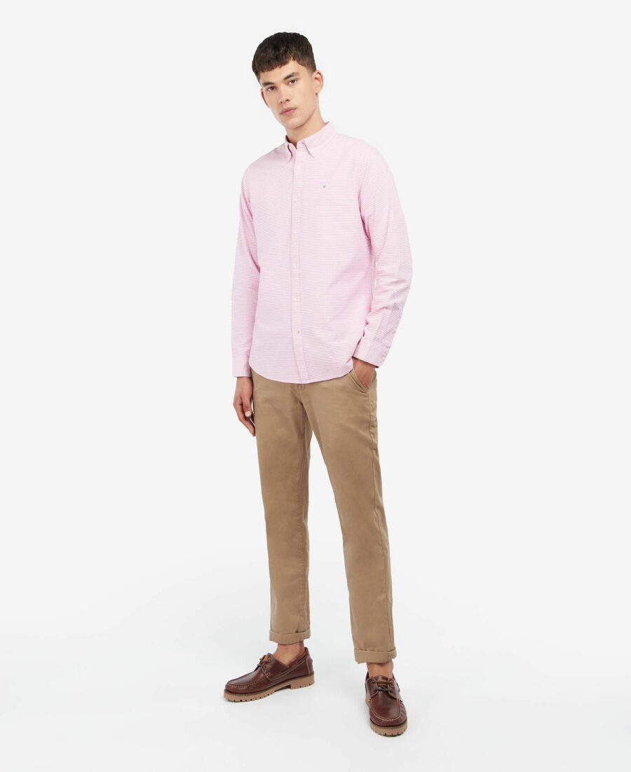Barbour Gingham Oxtown Tailored Shirt-Classic Pink