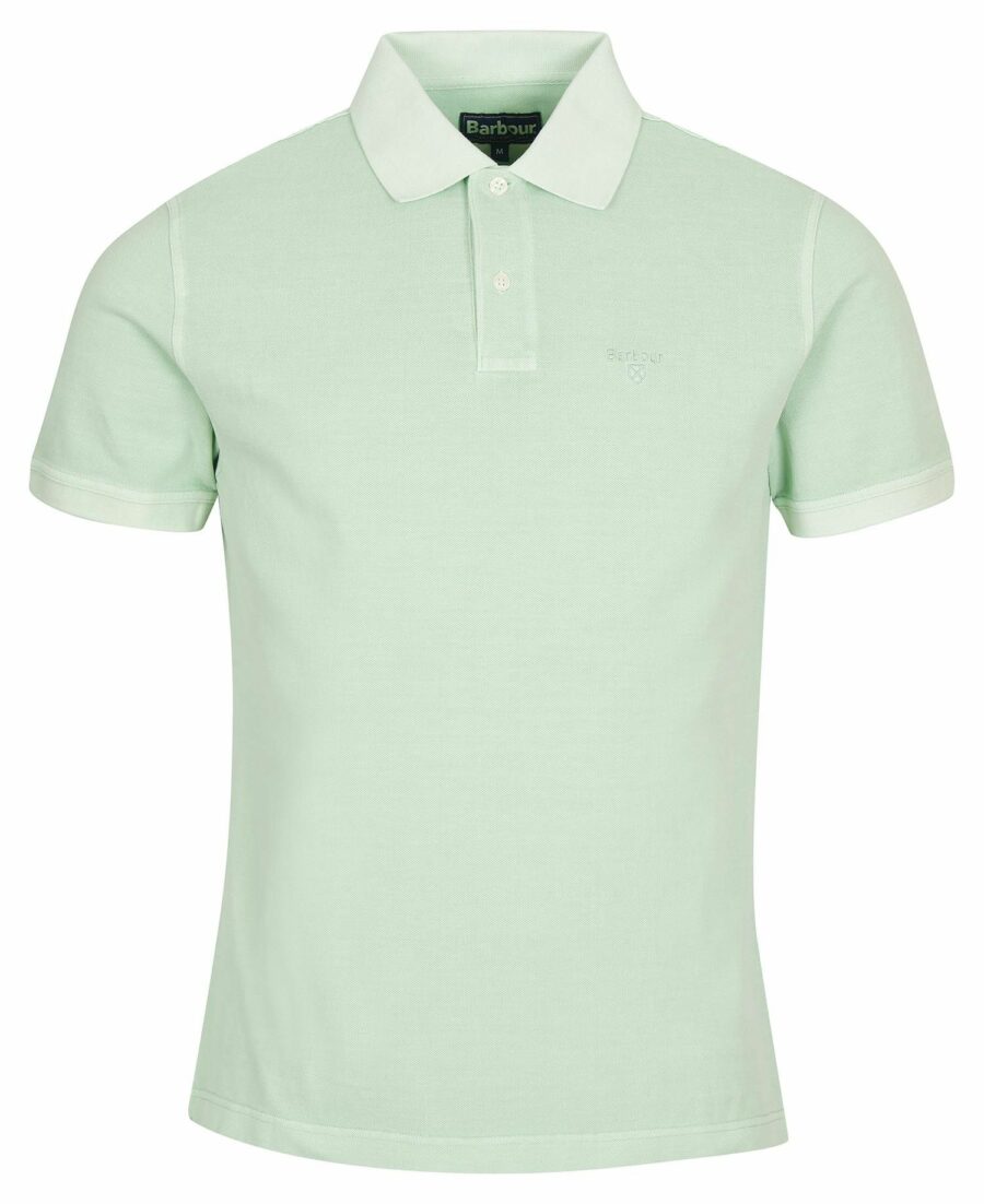 Barbour Washed Sports Polo Shirt-Dusty Mint