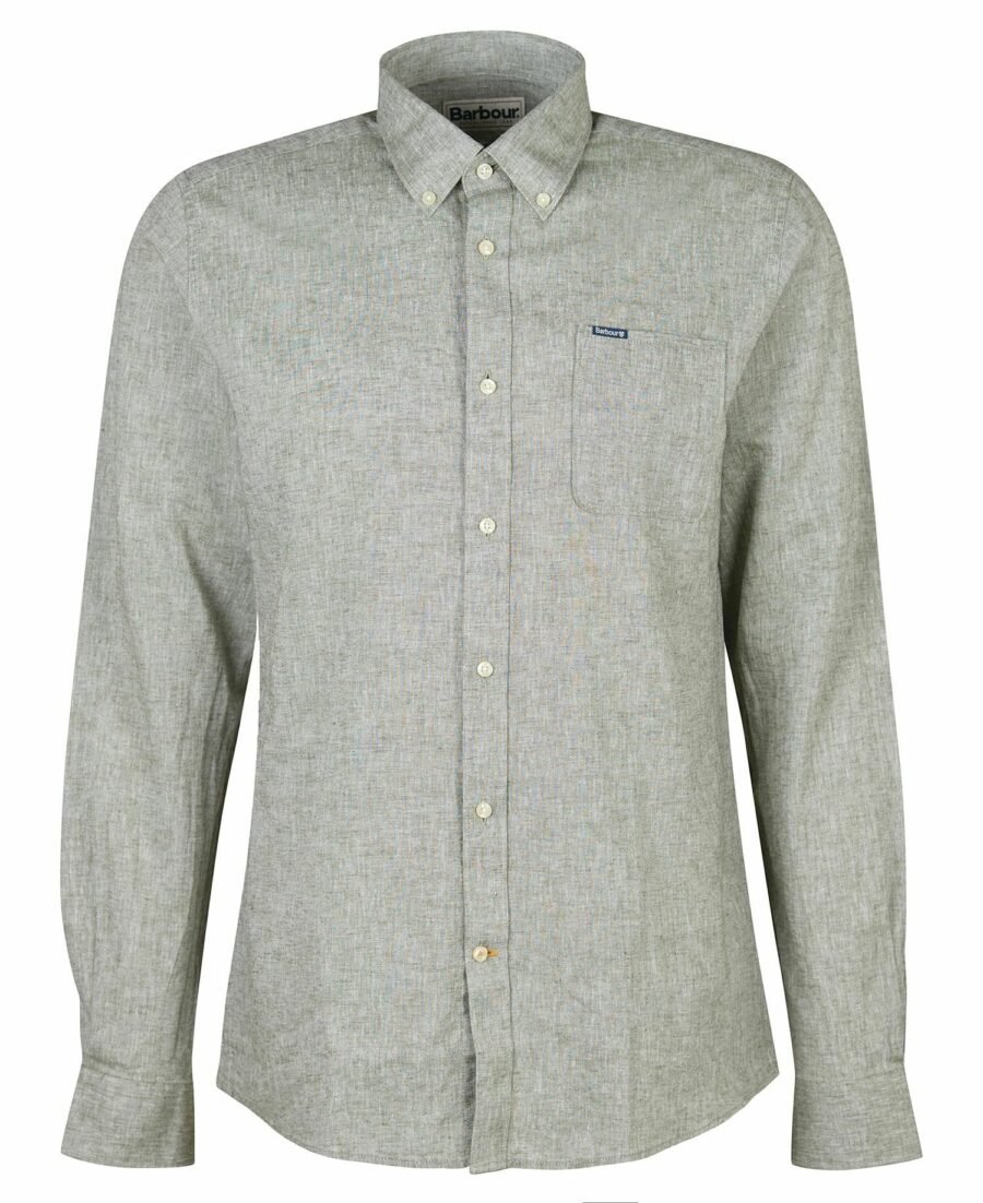 Barbour Nelson Tailored Shirt-Bleached Olive