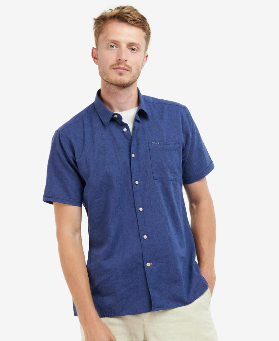 Barbour Nelson Short Sleeve Summer Shirt-Indigo