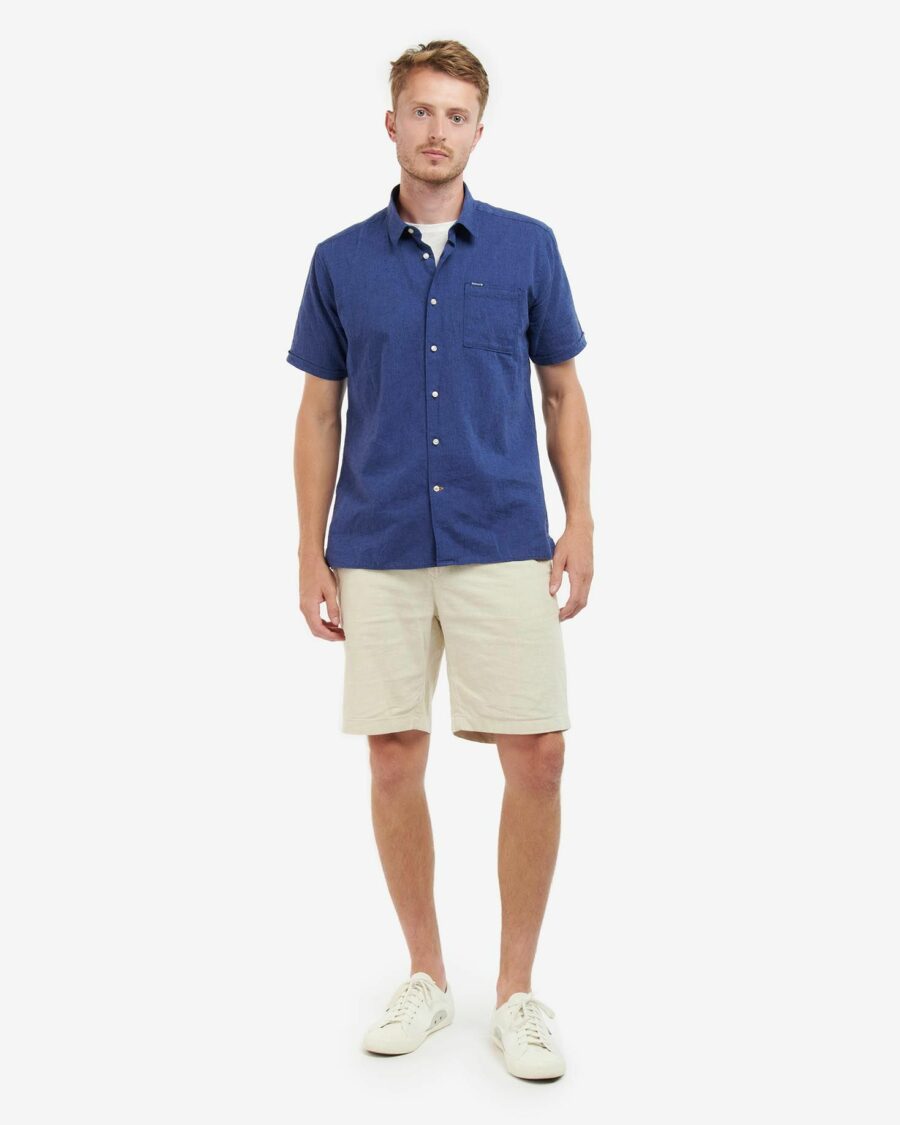 Barbour Nelson Short Sleeve Summer Shirt-Indigo