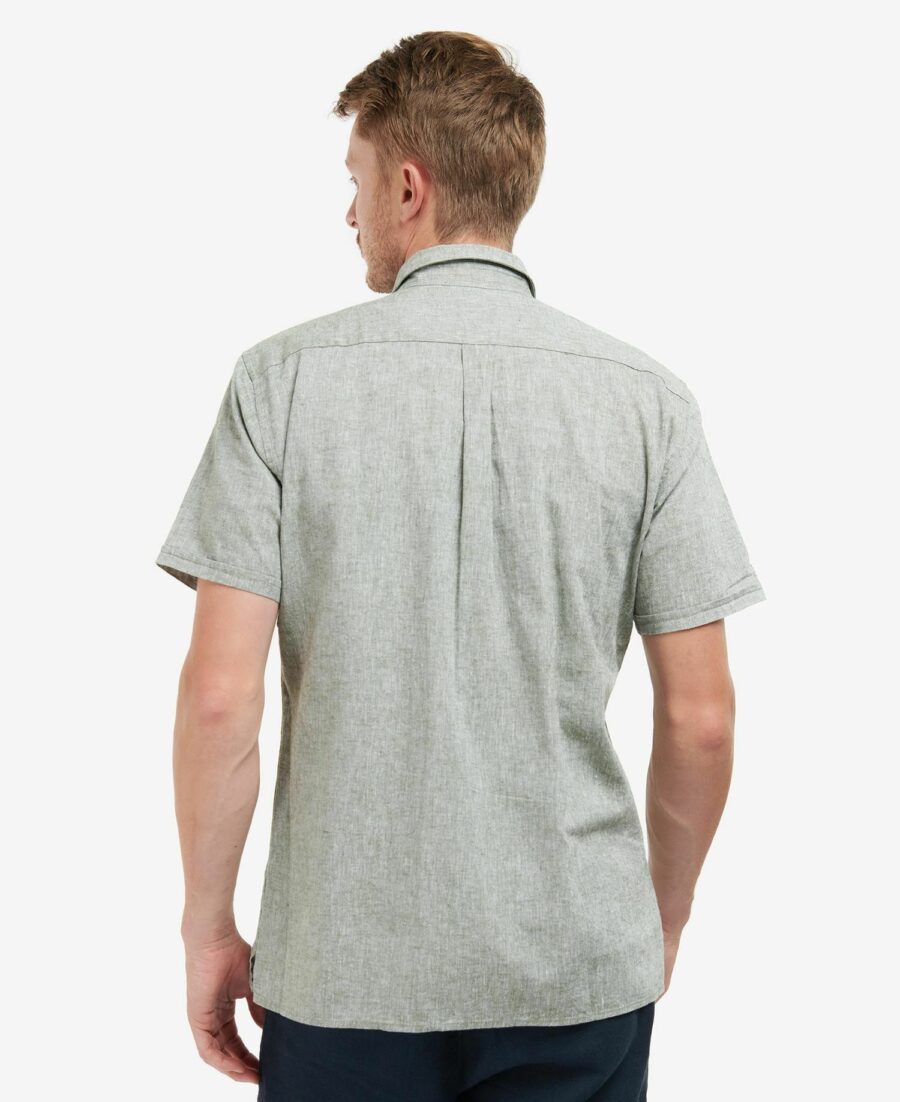 Barbour Nelson Short Sleeve Summer Shirt-Bleached Olive