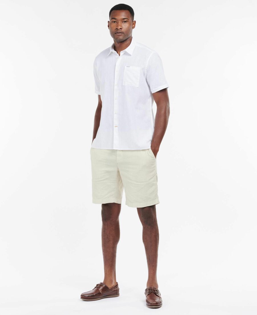 Barbour Nelson Short Sleeve Summer Shirt-White