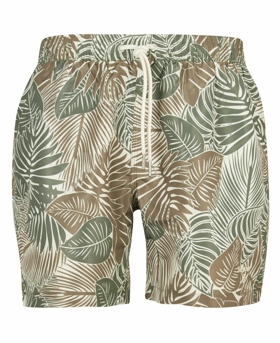 Barbour Leaf Swim Shorts-Olive