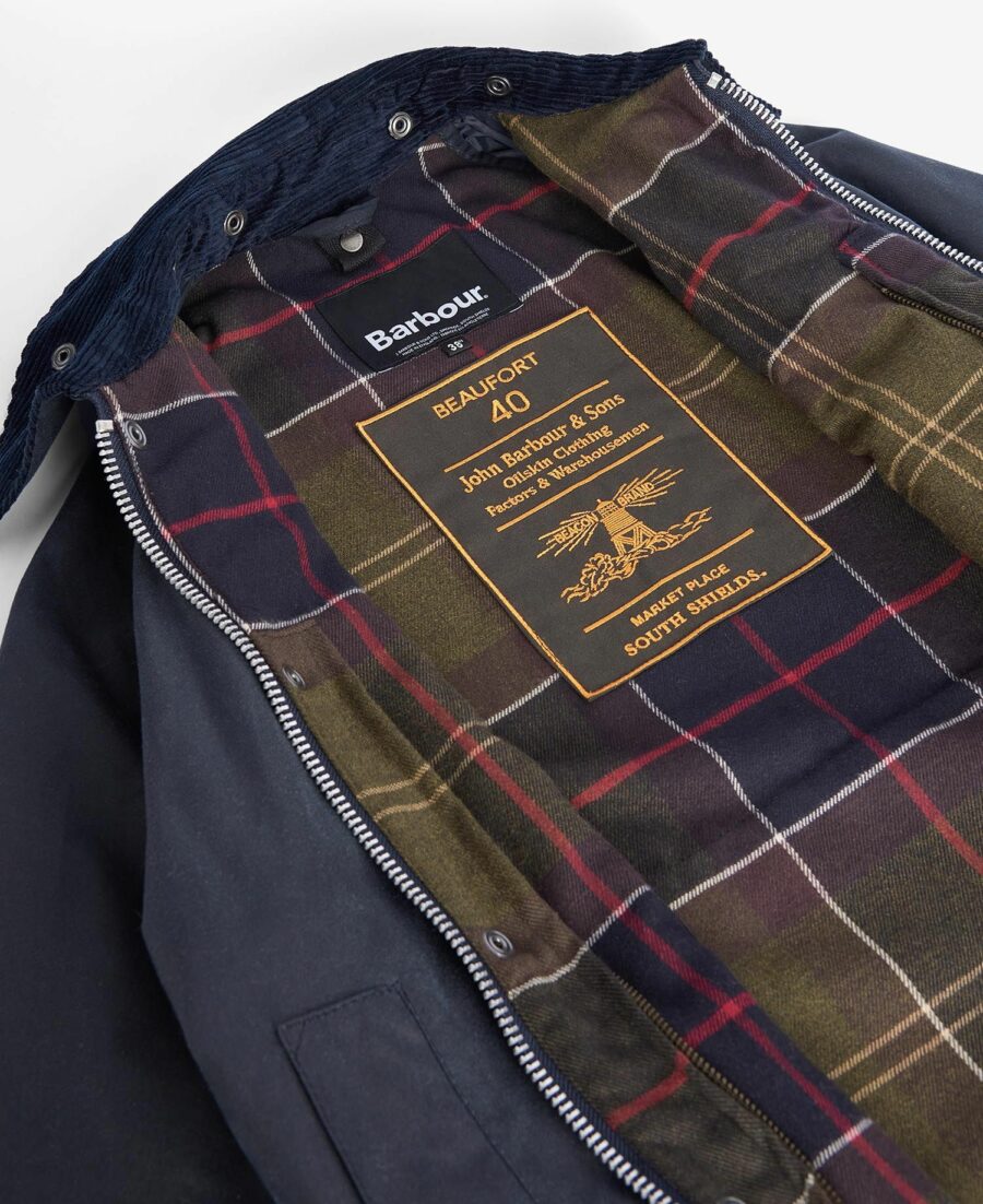 Barbour 40th Anniversary Beaufort Waxed Jacket-Navy